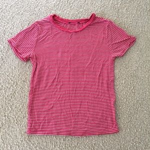 Brandy Melville Red & White Striped Top